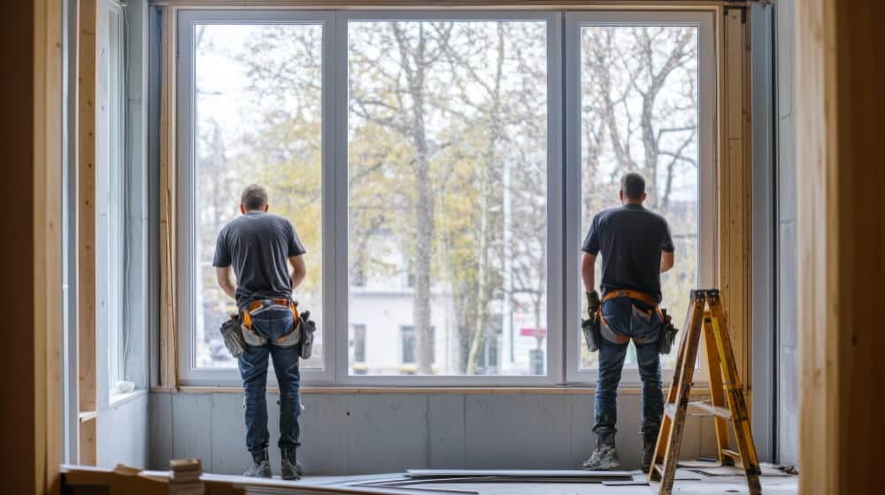 Image of Window Installation with Vinyl Frames